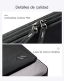 Inateck Funda para portátil con protección de 360°, Funda de Gran Capacidad Compatible con MacBook Pro 14" M5/M4/M3/M2/M1 Pro/MAX (2026–2021) A3426 A3427 A3112 A3401 A3185 A2992 A2918 A2779 - 6