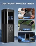 SERVOMASTER Compresor Aire Portatil, Inflador Ruedas Coche 150PSI, Inflador Electrico con Función de Parada Automática, Compresor Aire Coche, Pantalla Digital y Luz LED, para Coche Moto Bicicleta Bola - 7