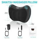 TAKRINK Neck Massager Pillow Back Massage Shiatsu Massager with Heat 8 Deep Tissue Kneading Nodes 3 Speeds 2 Directions for Lower Back Neck Shoulders Muscle Pain Relief Use at Home Car - 7