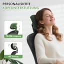 Synorla Schreibtischstuhl Bürostuhl Ergonomisch mit 150 KG Tragkraft, Ergonomischer Bürostuhl mit Stundenlangen Komfort, 360° Drehbareoffice Chair mit Verstellbarer Lendenwirbelstütze, Schwarz - 5