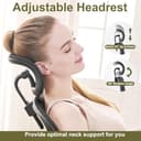 TONFARY Sedia da ufficio ergonomica per casa, schienale alto in rete, con supporto lombare regolabile, braccioli pieghevoli, poggiatesta rimovibile, salvaspazio, 150 kg (nero) - 7