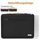 TECOOL 16 Zoll Laptoptasche Hülle für MacBook Pro 16 M4 M3 M2 M1 Pro/Max 2024-2019, Tasche ASUS Vivobook 16, Lenovo Thinkbook/Ideapad 16 Dell HP Laptop Wasserdicht Stoßfestes Schutzhülle, Schwarz - 7