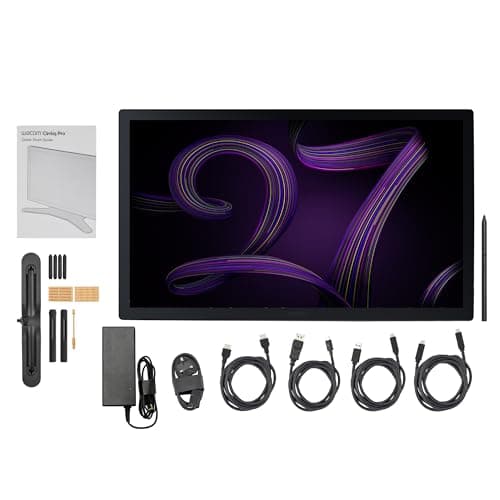 Wacom Cintiq Pro 27 - Tavoletta grafica con schermo, senza supporto (risoluzione 4K, display 26,9 pollici, supporto Gamma HDR, Pantone Validated, 99% Adobe RGB, Wacom Pro Pen 3, multi-touch)