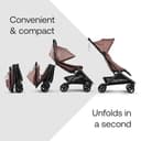 Bugaboo Butterfly 2 Lightweight Travel Stroller Cabin Size, One-Hand Fold Portable Pushchair, Baby Buggy with Reclining Seat, Storage Basket, Carry Strap – from 6 Months to 4 Years – Dusty Pink - 5