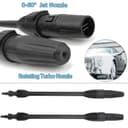 Kit de repuesto de pistola pulverizadora de alta presión 2350 PSI, sistema de liberación rápida Bosch AQT, boquilla de varita ajustable y turbo - 8