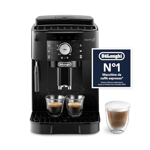 De'Longhi Perfetto Magnifica S ECAM11.112.B, Macchina da Caffè Automatica per Espresso e Cappuccino, Caffè in Chicchi o in Polvere, con Tasti a Selezione Diretta, Spegnimento Automatico, Nero