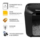 Fellowes Aktenvernichter 9 Blatt (P4), Papierschredder mit Partikelschnitt für Homeoffice, Powershred LX50, Schredder mit 17L Papierkorb und Sicherheitssperre, LX AktenvernichterDesign Serie, schwarz - 2