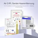 Ulike Air 3 IPL Geräte Haarentfernung für Gesicht und Körper zu Hause, Alternative zur Laserhaarentfernung, mit Saphir-Eiskühlsystem für schmerzfreie langanhaltende Ergebnisse, Lila - 9