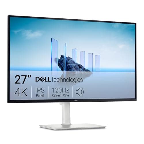 Dell 27 Plus Monitor - S2725QS, 4K UHD (3840x2160), 120Hz, IPS, 4ms, AMD FreeSync Premium, 99% sRGB, Regolabile in Altezza, Altoparlanti integrati, DisplayPort, 2 HDMI, 3 Anni di Garanzia