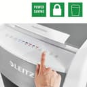 Leitz IQ Autofeed Office Pro Aktenvernichter, 600 Blatt Papierstapel schreddern, Zeit sparen mit automatischem Einzug, Mikroschnitt P5, 110L Abfallbehälter, Leiser Betrieb für große Büro, 80180000 - 8