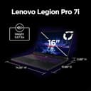 Lenovo Legion Pro 7i - Computer portatile da gioco basato sull'intelligenza artificiale - Intel Core Ultra 7 255HX - Display OLED WQXGA PureSight da 16" - 240Hz - NVIDIA GeForce RTX 5070 Ti - Memoria - 16