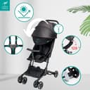 Urban Kanga Bandicoot Passeggino da Viaggio Ultraleggero – Pieghevole Compatto per Aereo, fino a 22 kg, con Tracolla e Copertura Protettiva (Midnight Black) - 4