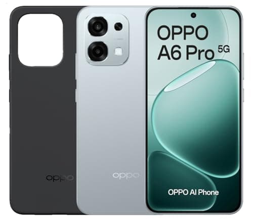 OPPO A6 Pro 5G - Smartphone sbloccato con IA, 8 GB RAM+256 GB, Batteria 6500 mAh, Ricarica Rapida 80 W, Display AMOLED 120 Hz, IP69, Fotocamera 50 MP AI, Dual SIM, Versione spagnola - Titanio