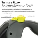 Flexi Giant Professional - Guinzaglio avvolgibile a fettuccia, Per cani fino a massimo 50 kg, Nero/Neon, L - 10m - 7