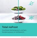 Siemens KG39NAIAU iQ500 Freistehende Kühl-Gefrier-Kombination, Gefrierbereich unten, 363 l, Total noFrost, hyperFresh, extrem leise, LED Beleuchtung, 203 x 60 cm, Gebürsteter Stahl AntiFingerprint - 10