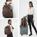 STILORD Marino Elegante Mochila Cuero Genuino para Hombre y Mujer Mediano - Mochila Universidad 13-14 Pulgadas Mochila Portátil Cuero - como Mochila City antirrobo Color:Zamora - marrón - 6