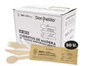 DON PALILLO - 50 Sets de Cubiertos de Madera Desechables envasados en Papel Kraft. Cada Set Contiene 1 Tenedor + 1 Cuchillo + 1 Cuchara + 1 servilleta de Papel + 1 palillo env. Ind. Total 50 Sets - 1