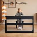 Glarry Digital Piano 88 Weighted Keys, 88 Key Keyboard Fully Weighted for Beginner, Full Size Electric Keyboard Piano with USB/MIDI, Record, LCD, 3 Pedals, Dual Stereo Speakers, Upright Stand (Black) - 3