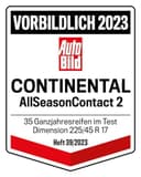 Pneumatici 225/45 r17 94W Continental AllSeasonContact 2 Gomme 4 stagioni nuove - 4