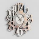 Giallobus - Reloj premium - Carved - Madera de MDF - Premium 60x60cm - 17 - Mixed marble - Artesano Made in Italy - Silencioso - Idea de regalo - Doble nivel moderno - 2