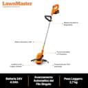 LawnMaster OcuMow™ Robot tagliaerba senza filo perimetrale e tagliabordi, taglia superfici di prato da 200 a 300 m² con 2 cariche complete della batteria, Evita gli ostacoli, basso livello di rumore - 5