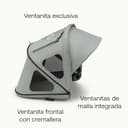 Bugaboo Capota ventilada Dragonfly, extensible para una protección adicional y una protección solar óptima, repelente al agua, Pine Green - 6