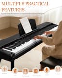 LALAHO 88 Key Semi-Weighted Keyboard Piano, Digital Piano Keyboard with Professional Triple Pedal, Bluetooth MIDI Function, Advanced Chip and Full Equipment for Beginner (Black) - 5