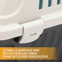 Ferplast Transportbox Katze, Hundetransportbox kleine Hunde und Katzen bis 8 kg, Dach zu öffnen, mit Kissen und Napf, Lüftungsschlitze, 37x58xH 32cm, Transportbehälter Atlas 20 Open - 6