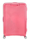 American Tourister Soundbox - Hard Shell Suitcase 77 cm Large - Trolley Suitcase with 4 Wheels, TSA Lock, Expandable & Light - 97/110 L - Pink (Sun Kissed Coral) - 4