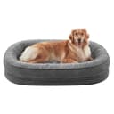 Pawk Orthopädisches Hundebett Grosse Hunde, Vierseitiges Nackenrolle Kissen Hundebett Orthopädisch, Memory Foam Hundekorb XL Wasserdicht rutschfest, Hundebetten Abnehmbar und Waschbar - 1
