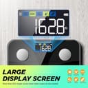 RunStar Bilancia pesapersone e percentuale grasso, Bilancia smart digitale e precisa con ampio display, Analizzatore di 13 dati di composizione corporea, Sync App - 4
