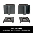 Ninja Foodi MAX Dual Zone Digital Air Fryer, 2 Drawers, 9.5L, 6-in-1, Uses No Oil, Max Crisp, Roast, Bake, Reheat, Dehydrate, Cook 8 Portions, Non-Stick Dishwasher Safe Baskets, Black AF400UK - 12