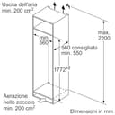 Bosch KIL82NSE0 Serie 2, Frigorifero monoporta da incasso con congelatore, Cassetto Multi Box XXL, Luce LED, Tecnologia Inverter Intelligente, 177.5 x 56 cm, cerniera a traino - 2