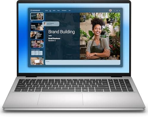 Dell Computer portatile 16 DC 2025, 10-core Intel Core 5 120U, display touchscreen IPS WUXGA da 16 pollici, grafica Intel, 8 GB DDR5 512 GB SSD, tastiera retroilluminata, Wi-Fi 6E, Win11 Home