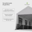 blumfeldt Gazebo - 6x3m, Gazebo Esterno Resistente, Tetto in PE, Pareti Laterali con Finestra, Telaio in Acciaio, Facile da Montare, Protezione da Insetti, Ideale per Feste e BBQ - 2