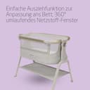 Maxi Cosi Iora² Baby Stubenbett, 0–6 kg (9 kg), Klappbares und Leichtes Beistellbett Baby, 5 cm CloudCore-Matratze, 5 Höhenstufen, 2 Leichtgängige Rollen, Easy Slide, Elegance Beige - 6