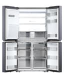 Haier Cube 90 Serie 7 Frigorifero Americano Side by Side, Total No Frost, 601L, Dispenser Acqua, Inverter, Brushed Black - H:177,5cm L:90,8cm P:65,9cm - HSW5918ENMP - 2