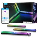 Govee LED Gaming Glide Wall Light, RGBIC Wandleuchte mit DIY Cyberpunk-Stil Formen und Farben, 60+ Szeneneffekte, Smart Light Kompatibel mit Matter und Alexa, Gaming Licht Deko, 3pcs und 1 Ecke - 1