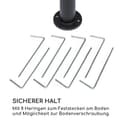 Blumfeldt Mondo - Pergola Partyzelt Gartenzelt Gazebo, Größe: 2,95 x 2,6 x 2,95 m (BxHxT), 4 Seitenteile, EasyMount Concept, Witterungsschutz: UV/Wind/Regen, dunkelgrau - 9