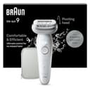 Braun Depiladora Eléctrica Mujer Silk-épil 9, Depiladora Corporal Con Cabezal Oscilante, Uso En Seco Y En Mojado, Depilación Suave, Eliminación Del Vello Fácil, 9-011, Blanca/Plateada - 1