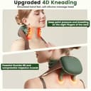 Neck and Shoulder Massager, Neck Massager, Shiatsu Back Massager for Shoulder and Neck, Tissue 4D Kneading Bionic Heated Massage, Back Massager with Heat for Pain Relief Muscle Relax Women Men Gifts - 4