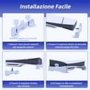 Tolesum Supporto Orizzontale per PS5 Slim/PS5 Pro, Stabile Supporto Base Antiscivolo per Facile Dissipazione del Calore Compatibile con la Console PlayStation 5 Slim Disc&Digital- NON per PS5(Bianco) - 5