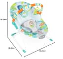 Bright Starts Seggiolino Vibrante Rilassante per Neonati - Barra Giocattoli Rimovibile, Piedini Antiscivolo, 0-6 Mesi Fino a 9 kg (Rainforest Vibes) - 10