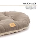 Ferplast Cuscino Cane e Gatto RELAX MICROFLEECE, Cuccia in Caldo e Soffice Micropile per Taglia Piccola, Lettino per Cani Lavabile, 55 x 36 x 12 cm. Grigio Tortora - 8