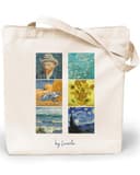 Loxato Borsa Shopper Donna - Tote Bag Tela - Shop Art Borsa - Shopper Borsa - Borsa Tela Donna - Borse di Cotone 35x42cm Extra Largo 8cm - Shopper in Tela - Borsa Canvas - 1