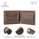 Berliner Bags Vintage Geldbörse Peter, Portmonee aus Leder, Geldbeutel mit TÜV-geprüftem RFID-Schutz, für Herren – Braun - 5