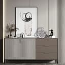 Statua moderna in ceramica con decorazione argentata, decorazione astratta per la casa, per soggiorno, camera da letto, bagno, ufficio, mensola, caminetto, matrimonio, tavolino da caffè, sala da - 3