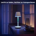 Philips Hue White & Color Ambiance Go Tragbare Tischleuchte (530 lm), dimmbare LED Leuchte für das Hue Lichtsystem mit 16 Mio. Farben, smarte Lichtsteuerung über Sprache oder App, weiß - 7