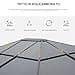 Outsunny Gazebo da Giardino 3.6x3m con Tetto in Policarbonato Anti UV, Struttura in Acciaio e Alluminio e Tende, Grigio - 3