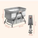 Avilia - Culla Neonato Pieghevole, Lettino per Bambini Co-Sleeping con Zanzariera Fotosensibile e Materasso Traspirante, Culla Fianco Letto Compatta e facile da Trasportare, Rapida Chiusura. - 9